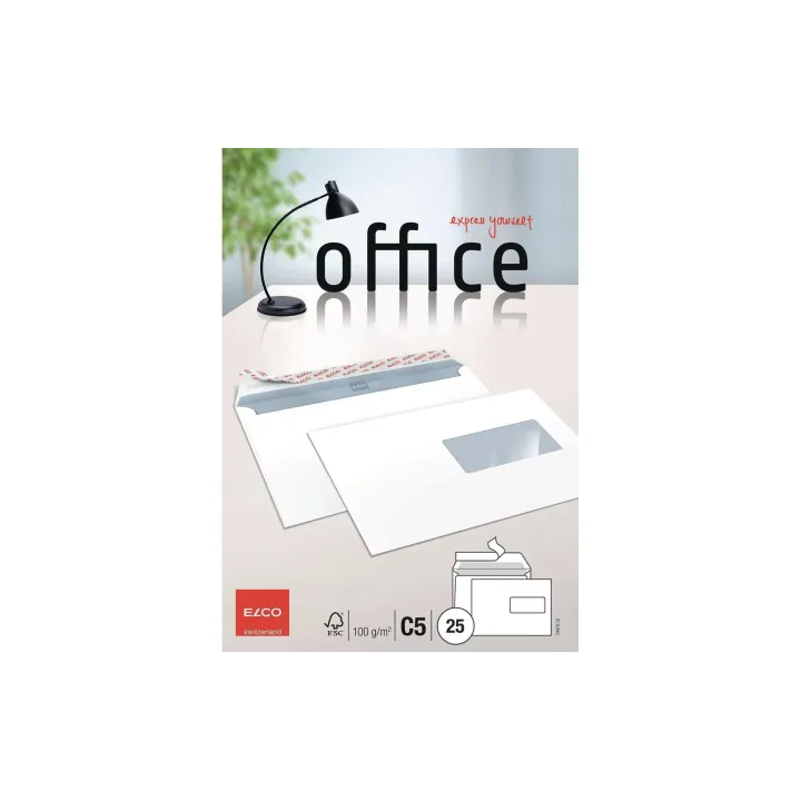 ELCO Enveloppe Office C5 avec fenêtre à droite, 25 pièces