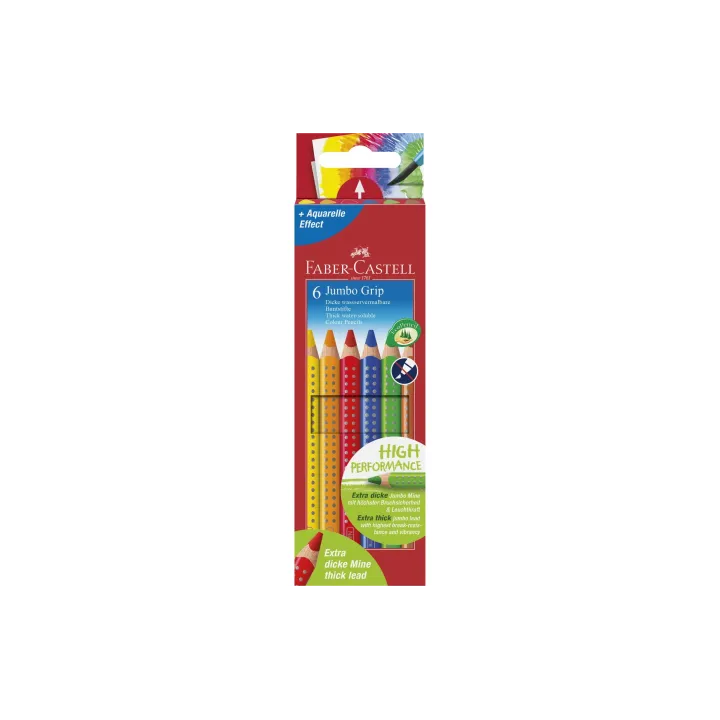 Faber-Castell Crayons de couleur Jumbo Grip 6 pièces