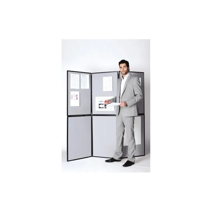 Bi-Office Tableau danimation 90 cm x 60 cm, Gris