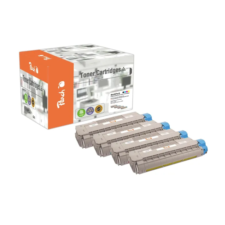 Peach Kits de toner OKI 4431530 BK, C, M, Y