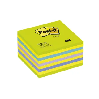 Post-it Fiche de bloc-notes Post-it 7,6 x 7,6 cm Cube Couleur