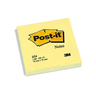 Post-it Fiche de bloc-notes Post-it 7.6 x 7.6 cm Jaune