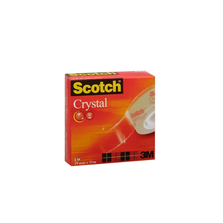 Scotch Ruban adhésif Crystal 19 mm x 33 m, Transparent