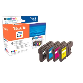 Peach Kits d’encre Brother LC-1100-980 BK, C, M, Y