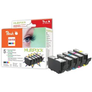 Peach Kits d’encre Canon PGI-5-CLI-8 BK, PBK, C, M, M, Y