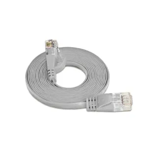 SLIM Câble patch slim RJ-45 - RJ-45, Cat 6, UTP, 0.25 m, Gris