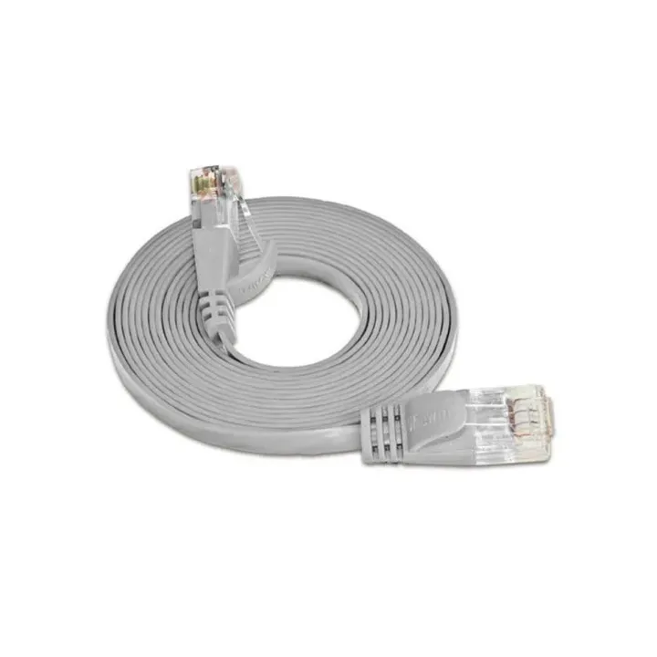 SLIM Câble patch slim RJ-45 - RJ-45, Cat 6, UTP, 0.25 m, Gris