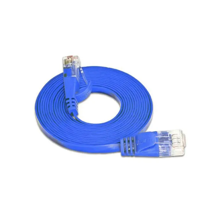 SLIM Câble patch slim RJ-45 - RJ-45, Cat 6, UTP, 0.75 m, Bleu