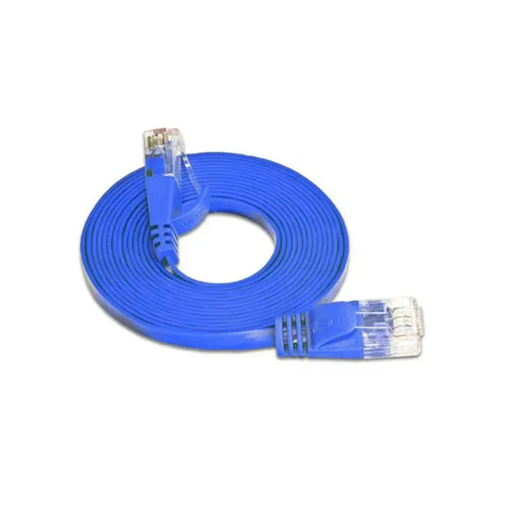 SLIM Câble patch slim RJ-45 - RJ-45, Cat 6, UTP, 2 m, Bleu