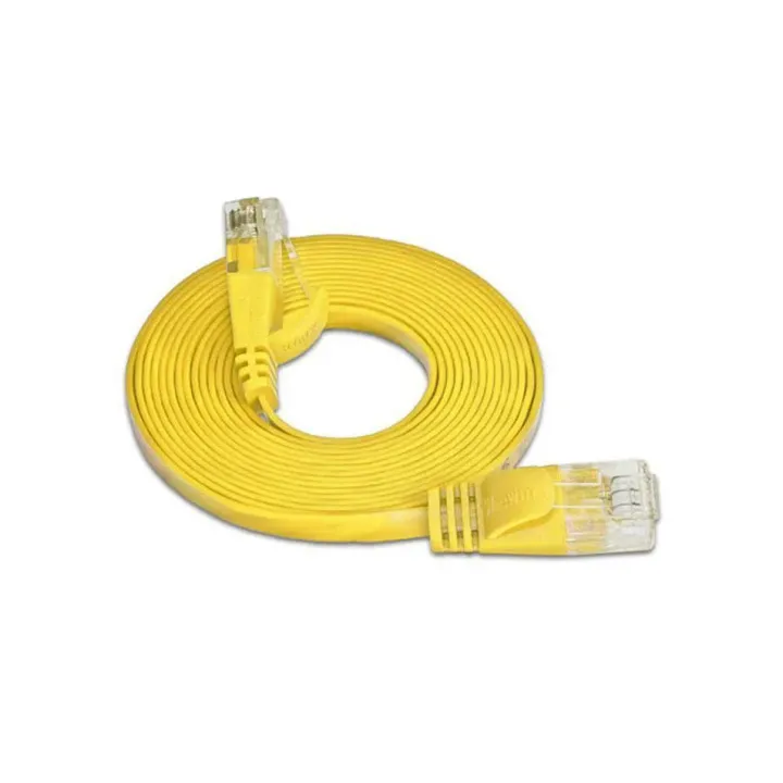 SLIM Câble patch slim RJ-45 - RJ-45, Cat 6, UTP, 2 m, Jaune