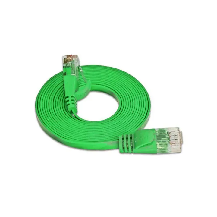 SLIM Câble patch slim RJ-45 - RJ-45, Cat 6, UTP, 0.1 m, Vert