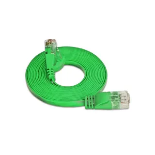 SLIM Câble patch slim RJ-45 - RJ-45, Cat 6, UTP, 1 m, Vert