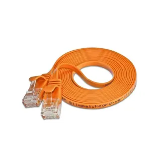 SLIM Câble patch slim RJ-45 - RJ-45, Cat 6, UTP, 0.1 m, Orange