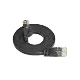 SLIM Câble patch slim RJ-45 - RJ-45, Cat 6, UTP, 1.5 m, Noir