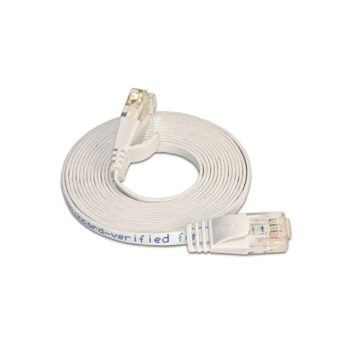 SLIM Câble patch slim RJ-45 - RJ-45, Cat 6, UTP, 0.25 m, Blanc