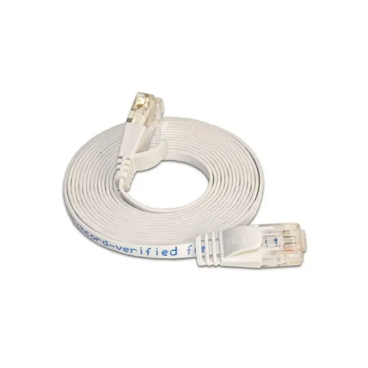 SLIM Câble patch slim RJ-45 - RJ-45, Cat 6, UTP, 7.5 m, Blanc