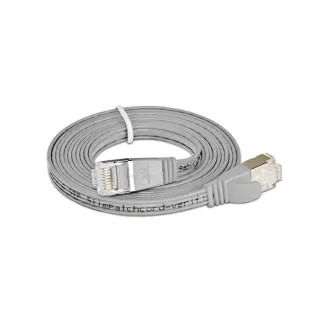 SLIM Câble patch slim RJ-45 - RJ-45, Cat 6, STP, 0.5 m, Gris