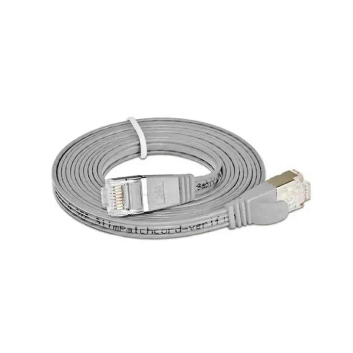 SLIM Câble patch slim RJ-45 - RJ-45, Cat 6, STP, 3 m, Gris