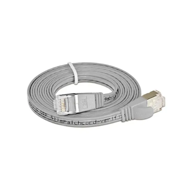 SLIM Câble patch slim RJ-45 - RJ-45, Cat 6, STP, 10 m, Gris