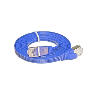 SLIM Câble patch slim RJ-45 - RJ-45, Cat 6, STP, 0.1 m, Bleu