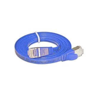 SLIM Câble patch slim RJ-45 - RJ-45, Cat 6, STP, 1 m, Bleu