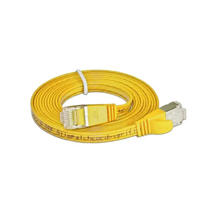 SLIM Câble patch slim RJ-45 - RJ-45, Cat 6, STP, 3 m, Jaune