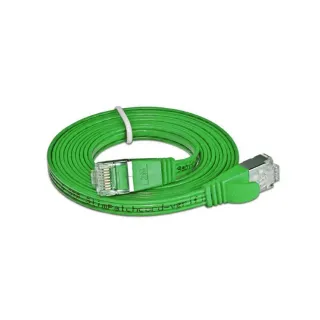 SLIM Câble patch slim RJ-45 - RJ-45, Cat 6, STP, 0.25 m, Vert