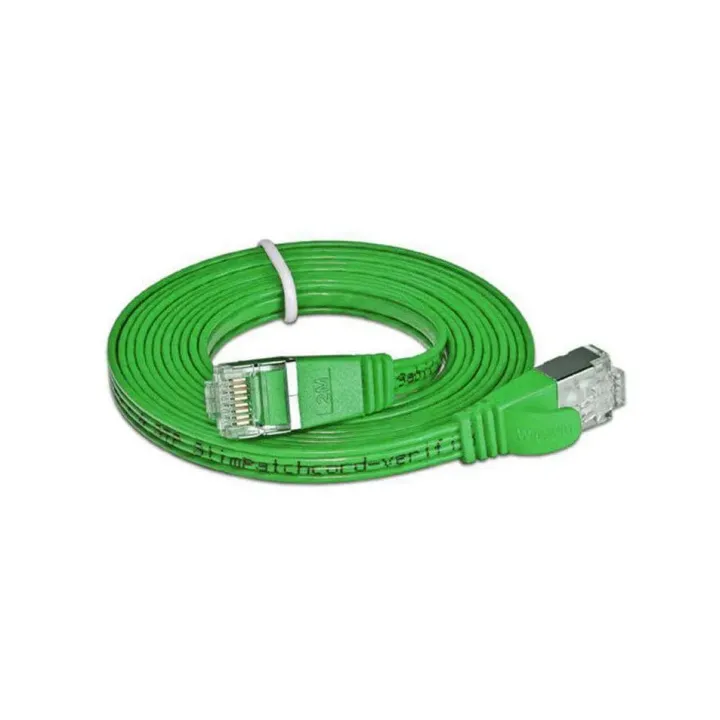 SLIM Câble patch slim RJ-45 - RJ-45, Cat 6, STP, 0.5 m, Vert