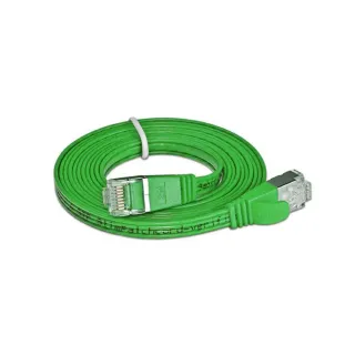 SLIM Câble patch slim RJ-45 - RJ-45, Cat 6, STP, 0.75 m, Vert