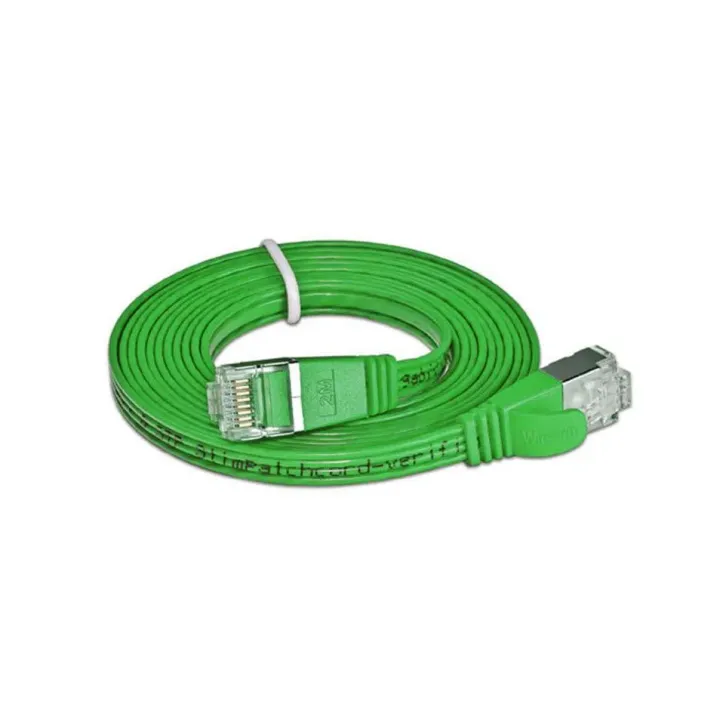 SLIM Câble patch slim RJ-45 - RJ-45, Cat 6, STP, 20 m, Vert