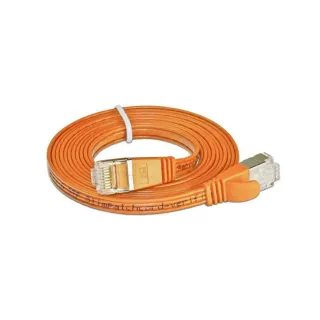 SLIM Câble patch slim RJ-45 - RJ-45, Cat 6, STP, 0.1 m, Orange