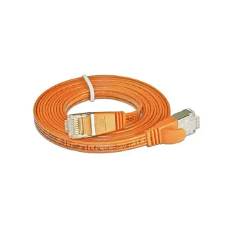 SLIM Câble patch slim RJ-45 - RJ-45, Cat 6, STP, 0.75 m, Orange