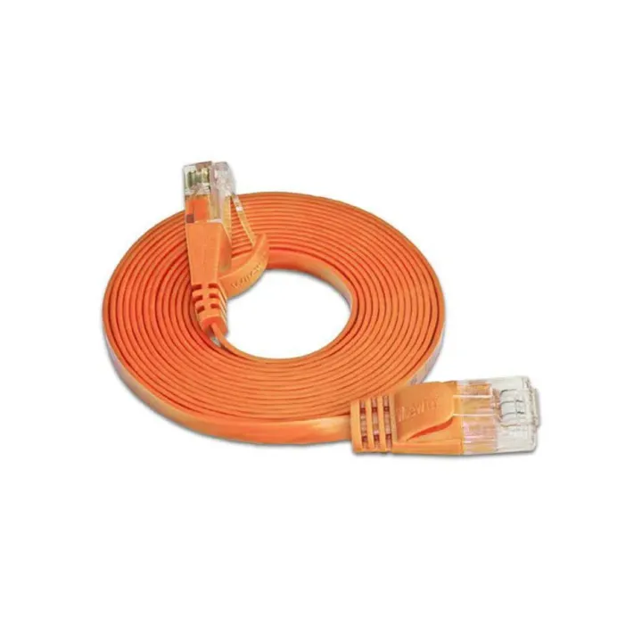 SLIM Câble patch slim RJ-45 - RJ-45, Cat 6, STP, 25 m, Orange