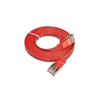 SLIM Câble patch slim RJ-45 - RJ-45, Cat 6, STP, 0.25 m, Rouge