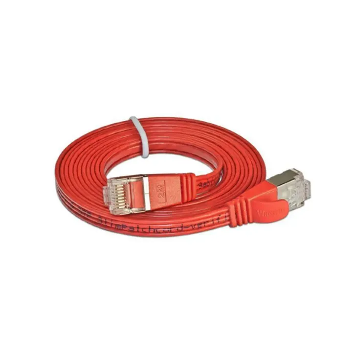 SLIM Câble patch slim RJ-45 - RJ-45, Cat 6, STP, 3 m, Rouge