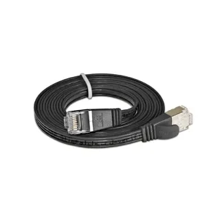 SLIM Câble patch slim RJ-45 - RJ-45, Cat 6, STP, 0.5 m, Noir