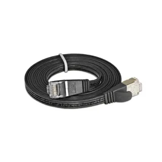 SLIM Câble patch slim RJ-45 - RJ-45, Cat 6, STP, 10 m, Noir