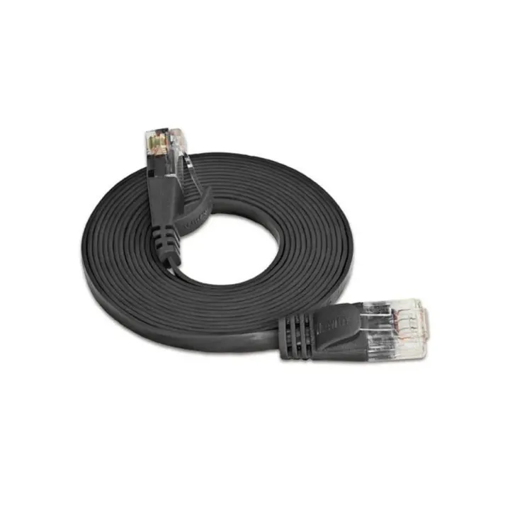 SLIM Câble patch slim RJ-45 - RJ-45, Cat 6, STP, 20 m, Noir