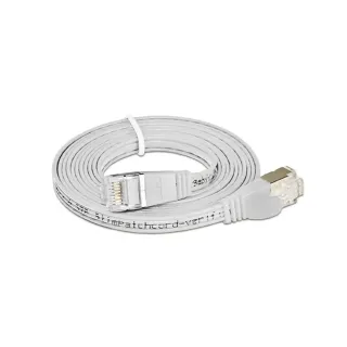 SLIM Câble patch slim RJ-45 - RJ-45, Cat 6, STP, 1 m, Blanc