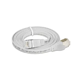 SLIM Câble patch slim RJ-45 - RJ-45, Cat 6, STP, 10 m, Blanc