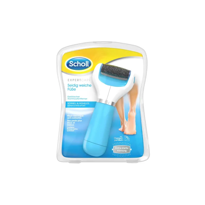 Scholl Râpe pour callosités Velvet Smooth Electronic Foot File bleu