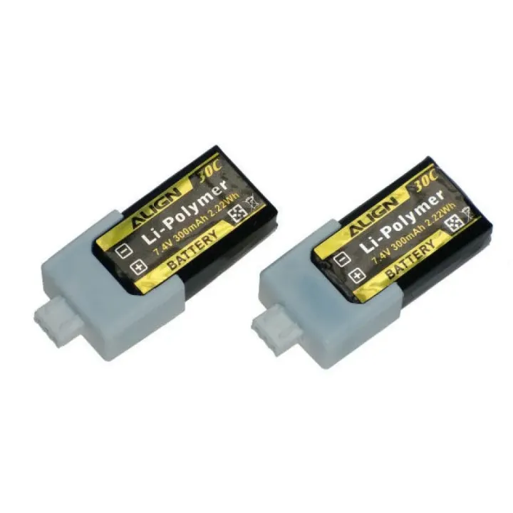 ALIGN Batterie RC LiPo 300 mAh 7.4 V 30C 2 pièces