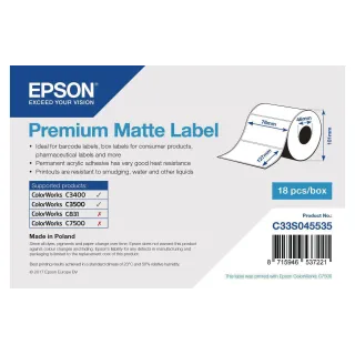 Epson Rouleau à étiquettes Premium 76 x 127 mm