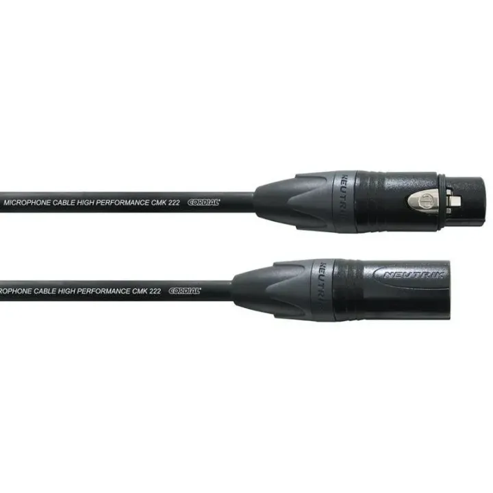 Cordial Câble XLR XLRm-XLRf 1 m, Noir