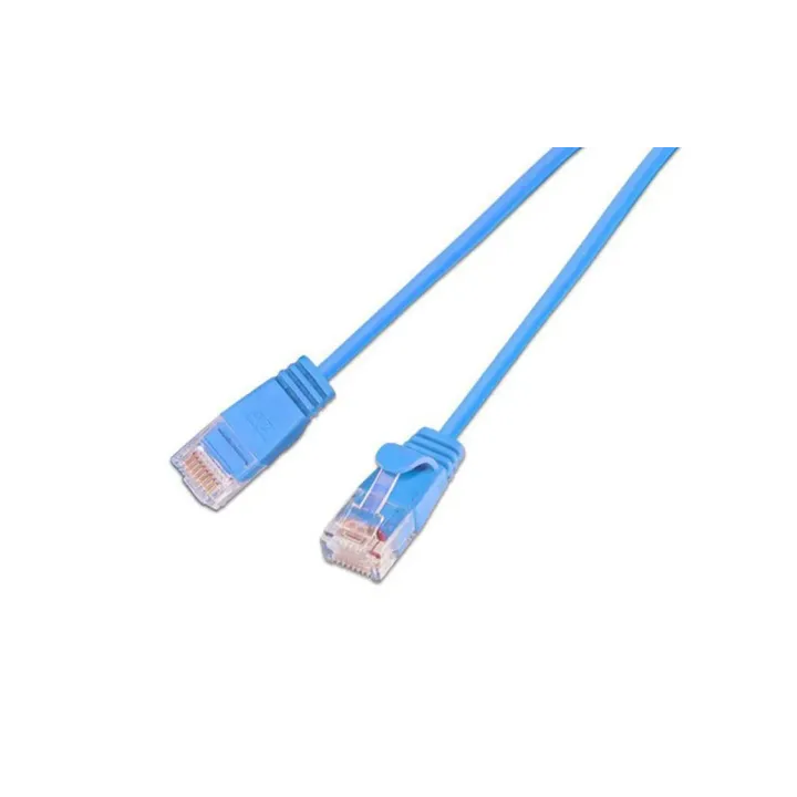 SLIM Câble patch slim RJ-45 - RJ-45, Cat 6, UTP, 1 m, Bleu