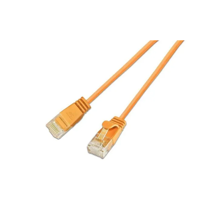 SLIM Câble patch slim RJ-45 - RJ-45, Cat 6, UTP, 10 m, Orange