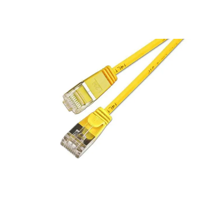 SLIM Câble patch slim RJ-45 - RJ-45, Cat 6, U-FTP, 20 m, Jaune