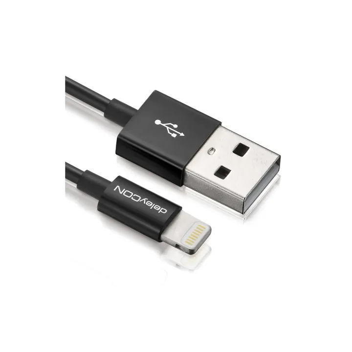 deleyCON Câble USB 2.0  USB A - Lightning 2 m