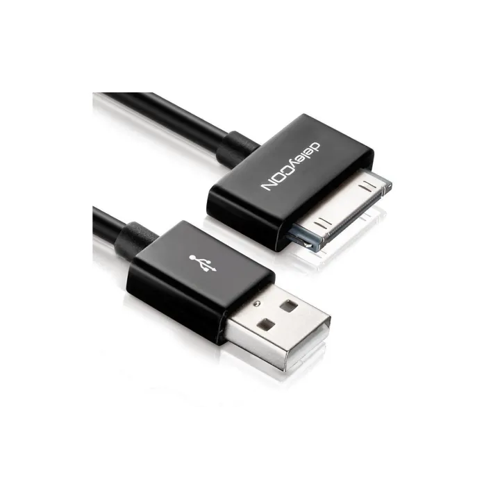 deleyCON Câble USB 2.0  USB A - Apple Dock 30-Pin 0.5 m