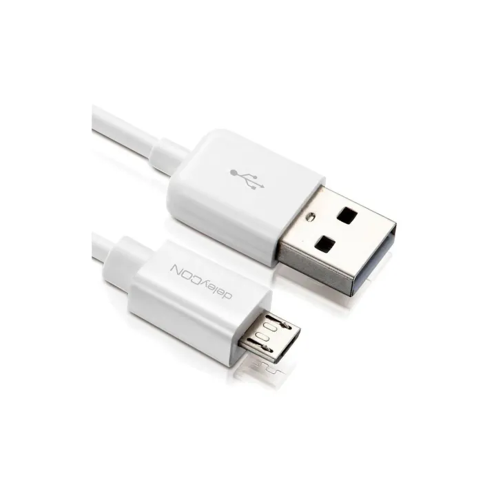 deleyCON Câble USB 2.0  USB A - Micro-USB B 0.15 m